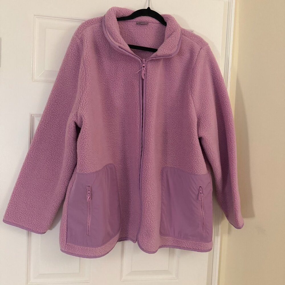 Purple Sherpa Zip Up